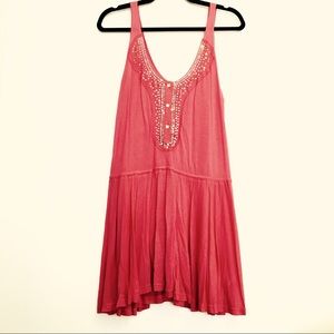 Pink Free People detailed dress/tunic